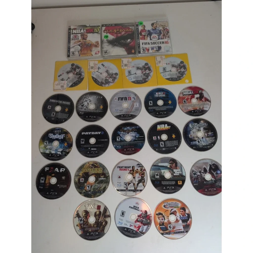 Mixed Lot Of 25 PS3 Games God Of War Heavy Rain Batman GTA & More